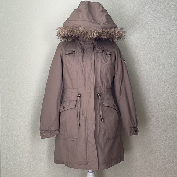 Laundry by Design Jackets & Blazers - 🚫 SOLD LBD Laundry by Design Utility Jacket with Faux Fur Hood Tan S